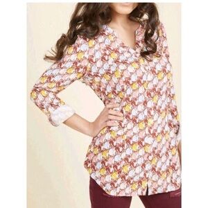 Modcloth Colorful Patterned Long Sleeve Top